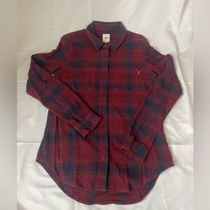 Vans Button Up Plaid Flannel Shirt